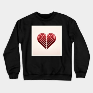 Depth of Affection: Layered Heart Illusion Crewneck Sweatshirt